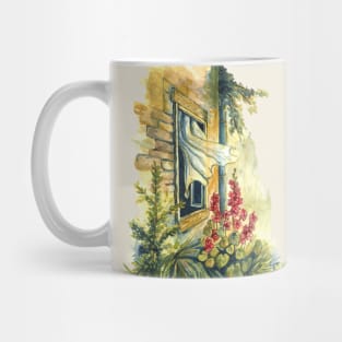 summer window - watercolor painting Mug